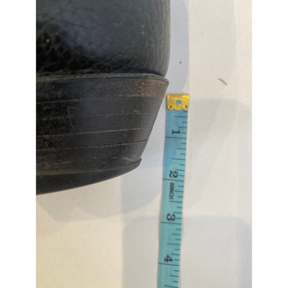 Tony Lama Black w/ White Stitched Cowboy Boots EUC Sz 9 Men’s Leather - Picture 12 of 13